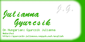 julianna gyurcsik business card